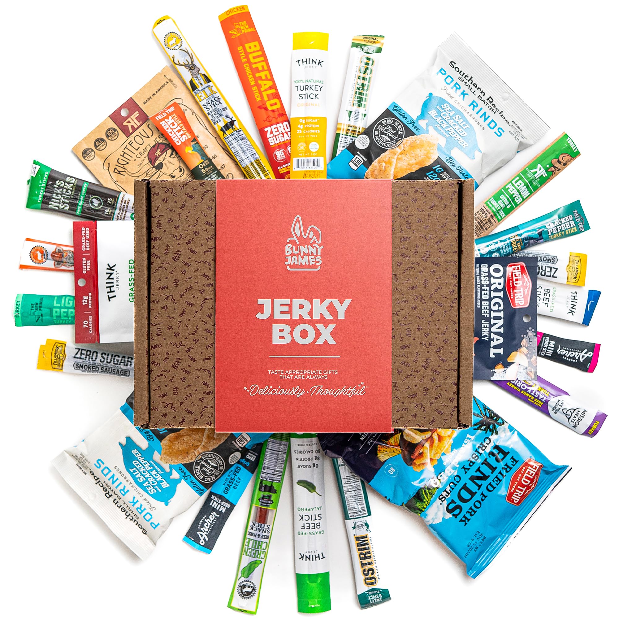 Premium Beef Jerky Gift Basket for Men - Sweet & Savory Jerky Snack Mix - Healthy Protein Snacks - Perfect Gift for Dad, Husband, Birthday, Anniversary & Holidays - Great for Camping, Road Trips & Office Snacking