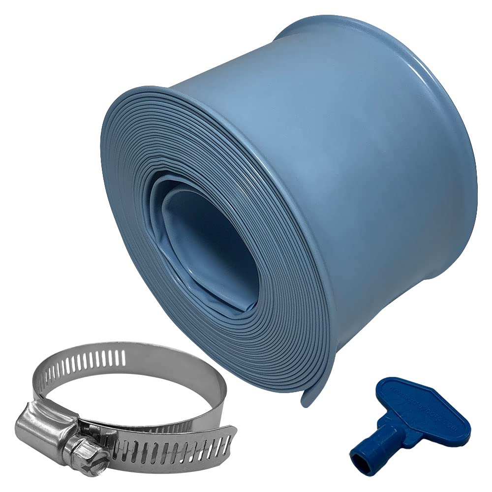Durable 2x25ft Pool Filter Hose - Backwash & Drain - Weather Resistant