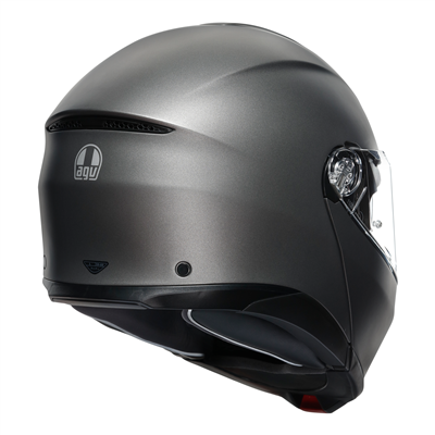 AGV Tourmodular Solid Luna Grey Motorcycle Helmet - Lightweight & Comfortable Full Face Helmet for Men & Women - Perfect for Street Riding, Commuting & Long Distance Tours