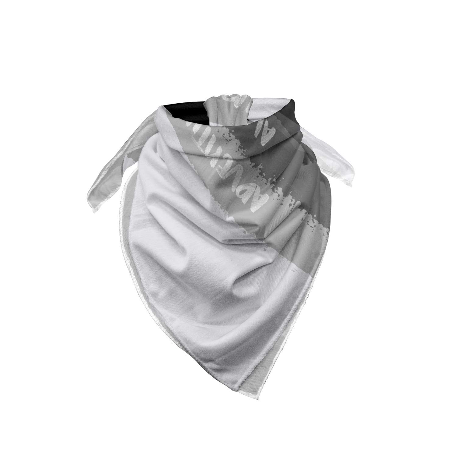 Ambesonne Saying Bandana - Brush Stroke Words Graphic Unisex Head & Neck Scarf for Men & Women | Perfect for Outdoor Activities, Concerts, and Fashion Accessories
