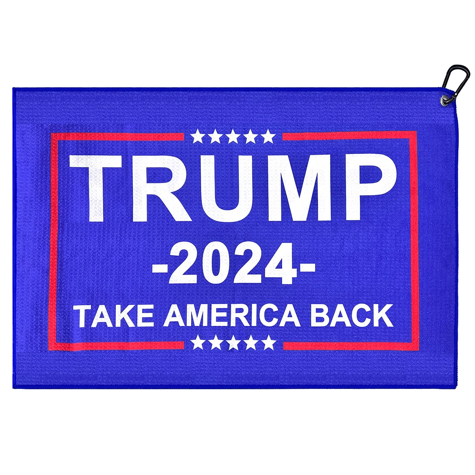 Trump 2024 Golf Towel - Premium Waffle Weave Design, Super Absorbent & Quick-Dry - Secure Clip for Golf Bag/Trolley - Perfect for Cleaning Golf Balls, Clubs & Putters - Ideal Golf Accessory for Men & Women - Great for Tournaments, Practice & Course Play
