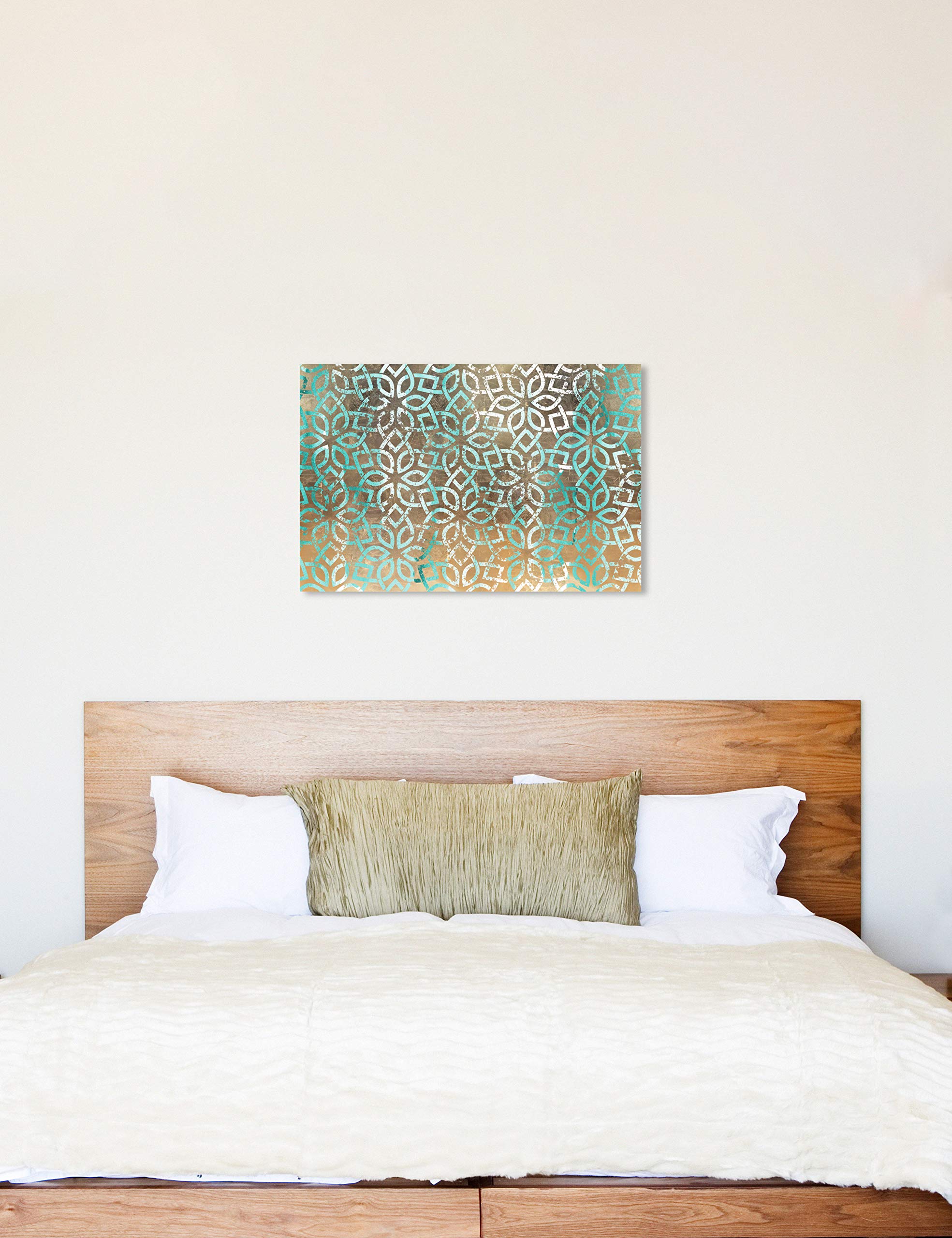 Abstract Wall Art Canvas Prints 'Julianne Taylor-Regal Jade Lattice' by Oliver Gal Artist Co. - 36