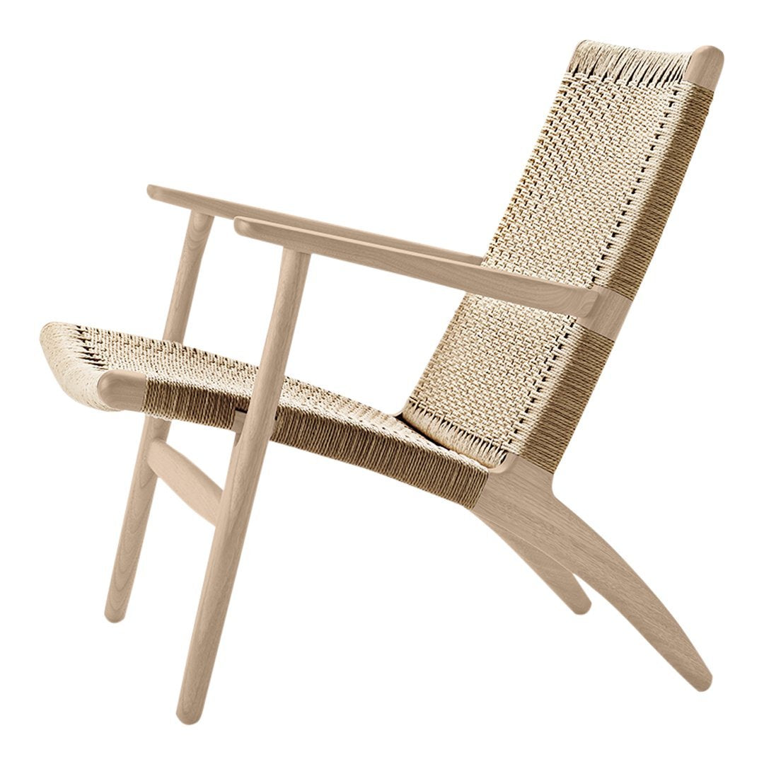 Hans Wegner CH25 Easy Chair | Mid-Century Modern Lounge Chair | Handcrafted Teak Wood & Paper Cord Design | Perfect for Living Room, Office & Reading Nook