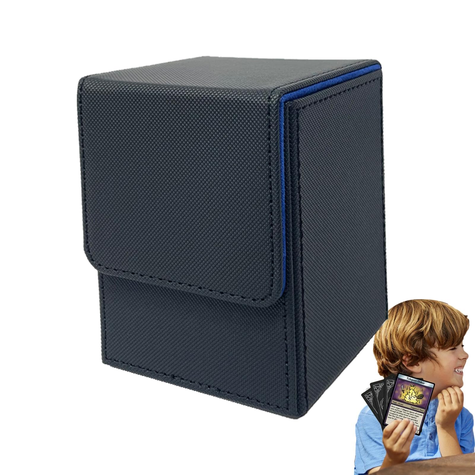 Premium Magnetic Deck Holder - Horizontal Card Storage Box for MTG, Pokemon & Yugioh | Secure & Organized Deck Box for Collectible Trading Cards | Perfect for Gaming, Travel & Home Display
