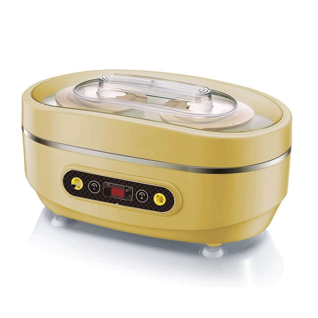 JJZXD Automatic Digital Yogurt Maker with Glass Jars & Lids - Time & Temperature Control Display, Stainless Steel Design for Home Use - Perfect for Healthy Snacks, Breakfast, and DIY Probiotic Yogurt Making