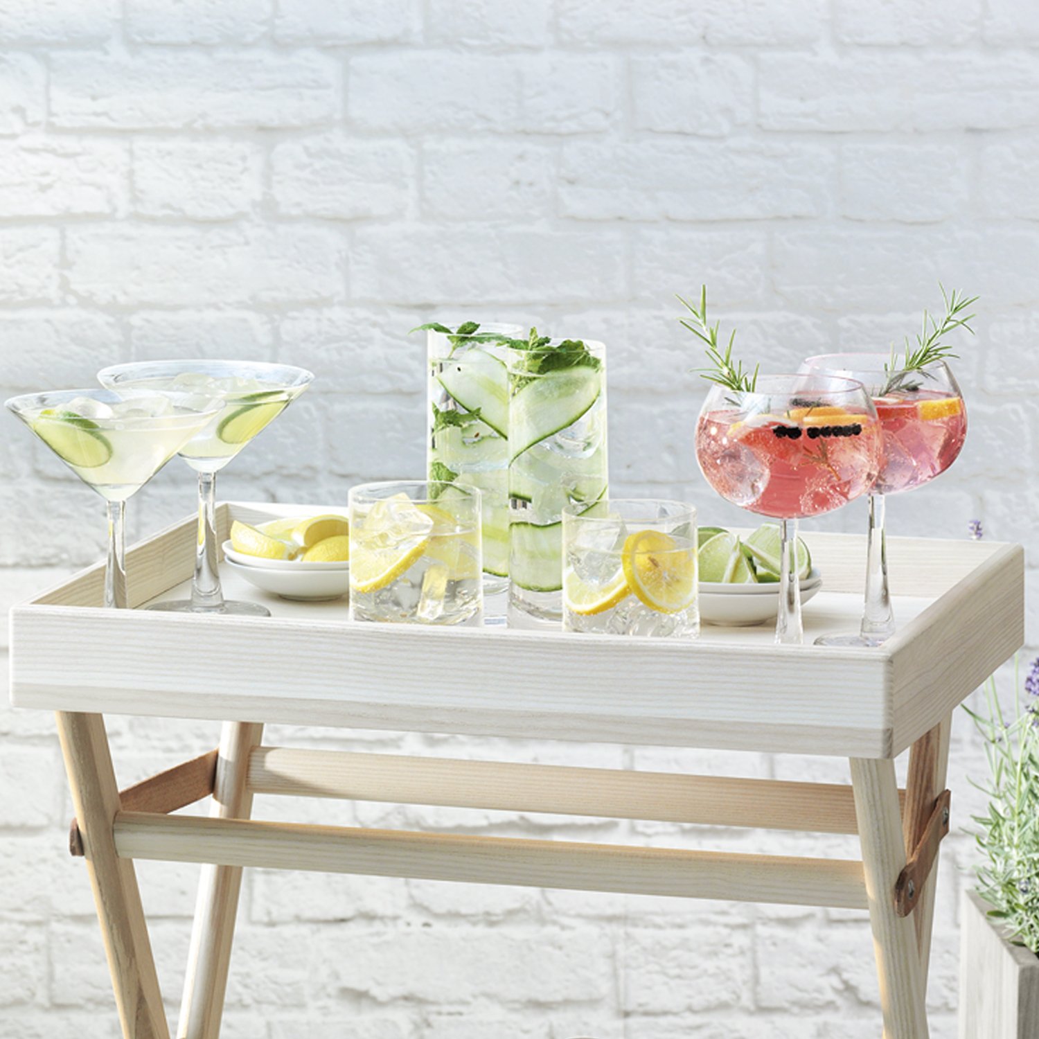 LSA International Clear Glass Gin Ice Bucket - 5.5 Inch Height, 5 Inch Diameter - Perfect for Cocktail Parties, Home Bars & Wedding Receptions