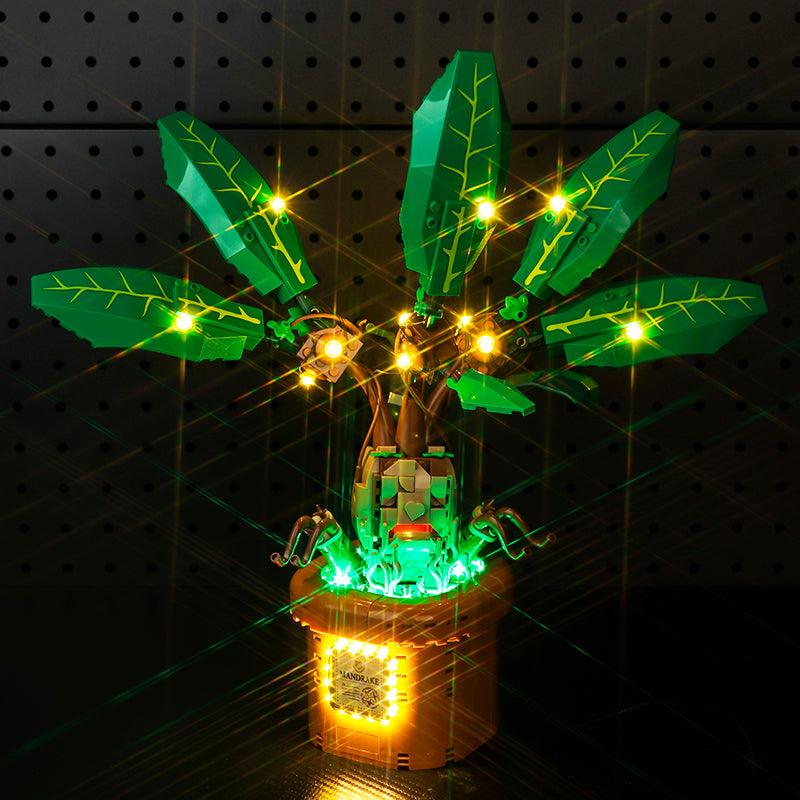 Lego Harry Potter Mandrake Figure & Pot Plant Toy 76433 Light Kit - DIY Lighting Accessory for Lego Sets | Enhance Display for Home Decor, Collectibles & Night Light