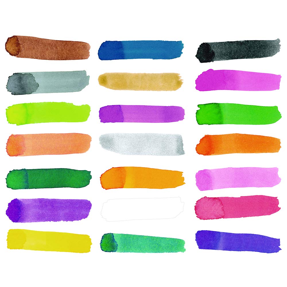 Vibrant Liquid Watercolor Paints - 8oz Bottles (21-Pack) | Non-Toxic Art Supplies for Kids, Classroom & DIY Crafts | Perfect for Painting, Calligraphy, Fabric Dyeing & School Projects