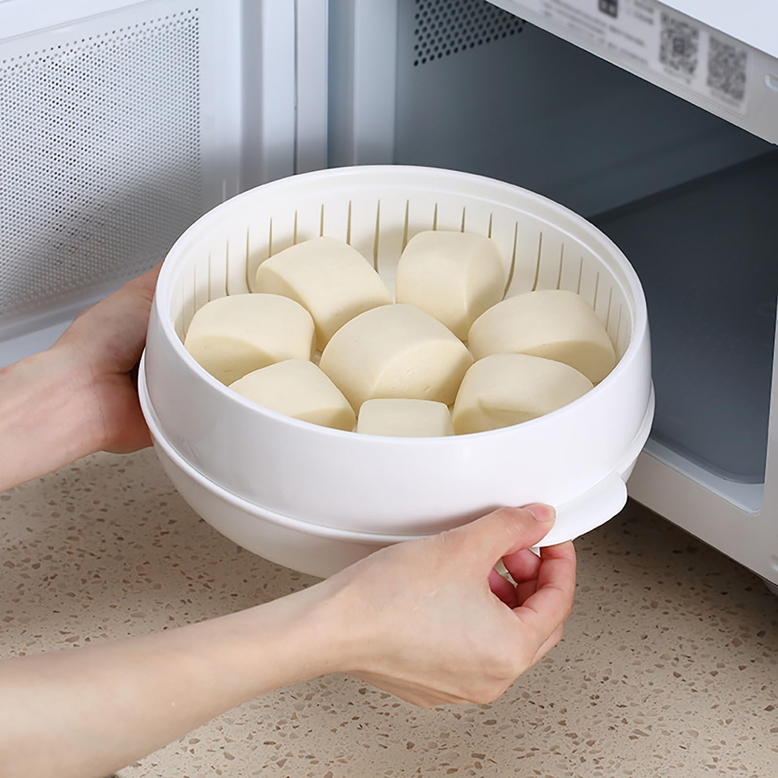 Microwave Steamer Bowl for Vegetables - BPA-Free Microwave Cookware for Healthy Cooking - Perfect for Steaming Veggies, Rice & More - Ideal for Quick Meals & Meal Prep
