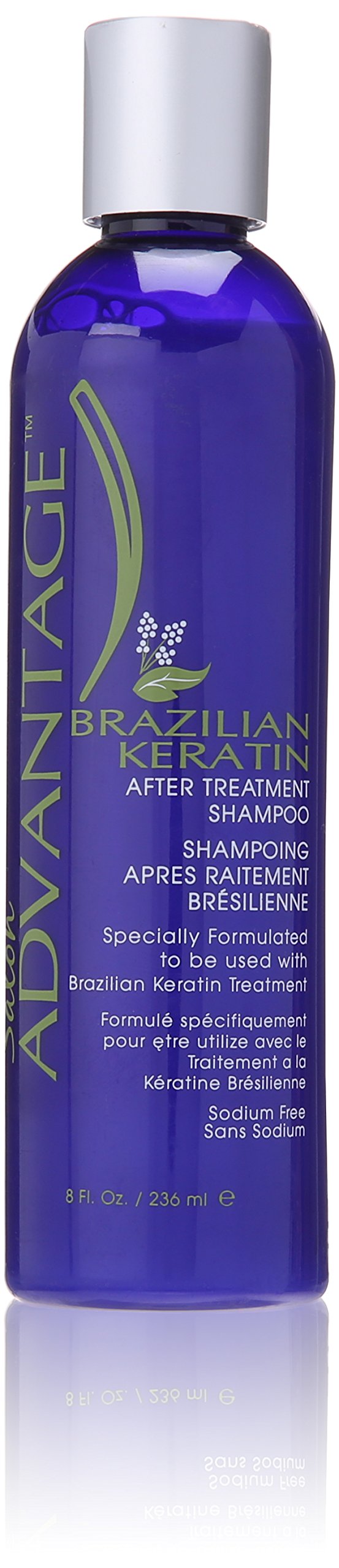 Brazilian Keratin After Treatment Shampoo - 8oz Sulfate-Free Hair Repair for Smooth & Shiny Hair - Post-Keratin Care for Frizz Control & Damage Repair - Perfect for Salon Results at Home
