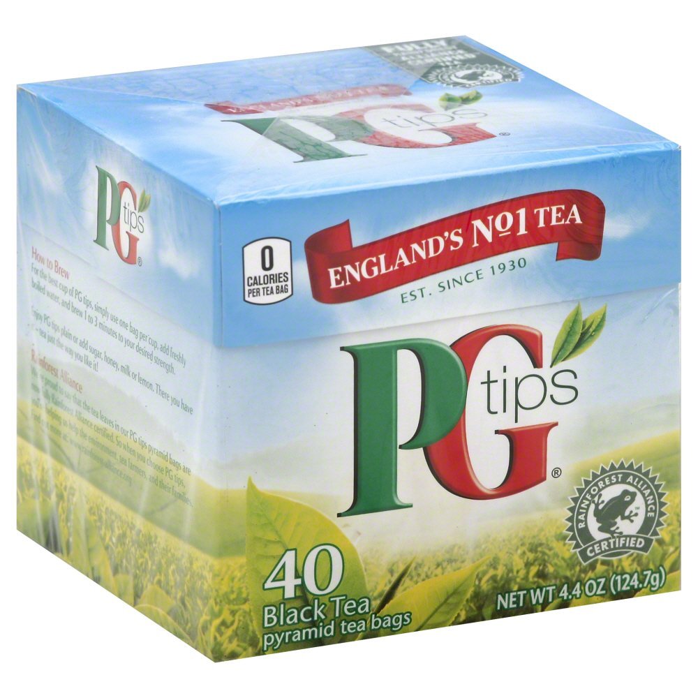 PG Tips Black Tea Bags - 40 Count (Pack of 6) | Premium British Tea for Daily Brewing, Office & Afternoon Tea Time