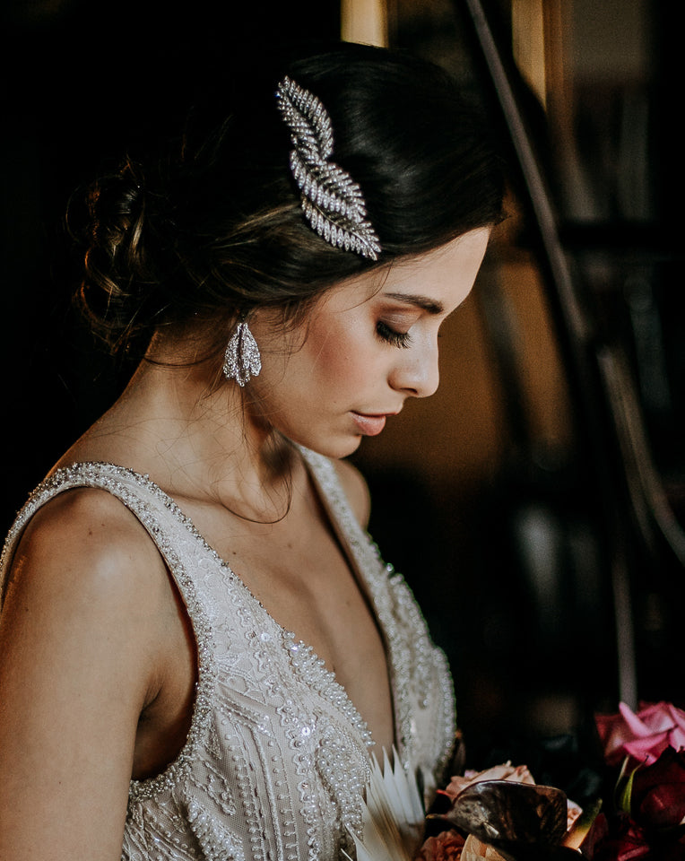 Elegant Silver Fern Hair Comb by Stephanie Browne – Perfect for Bridal Headpieces, Weddings & Special Occasions