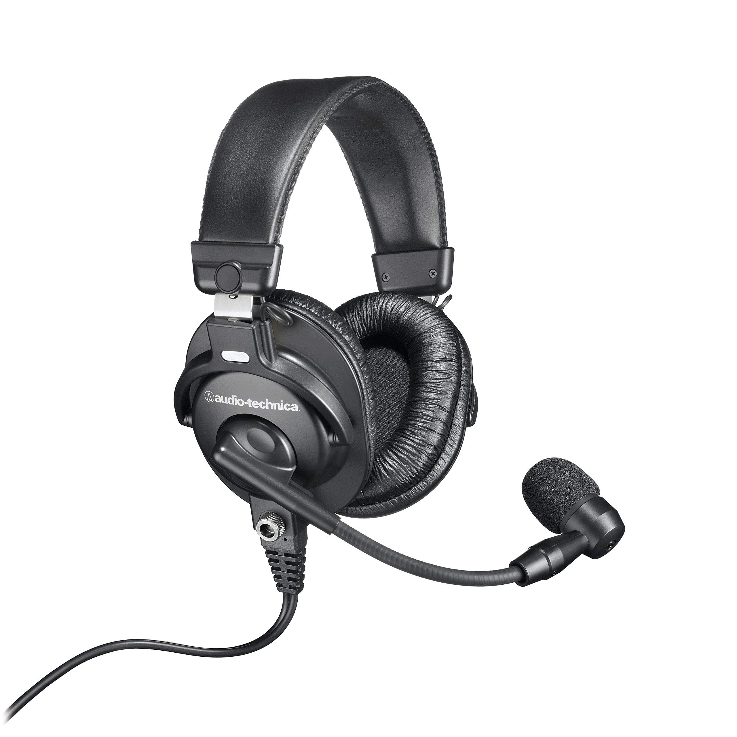 Audio-Technica BPHS1 Professional Broadcast Stereo Headset with Dynamic Cardioid Boom Microphone - Certified Refurbished | Ideal for Podcasting, Voice Recording & Radio Broadcasting