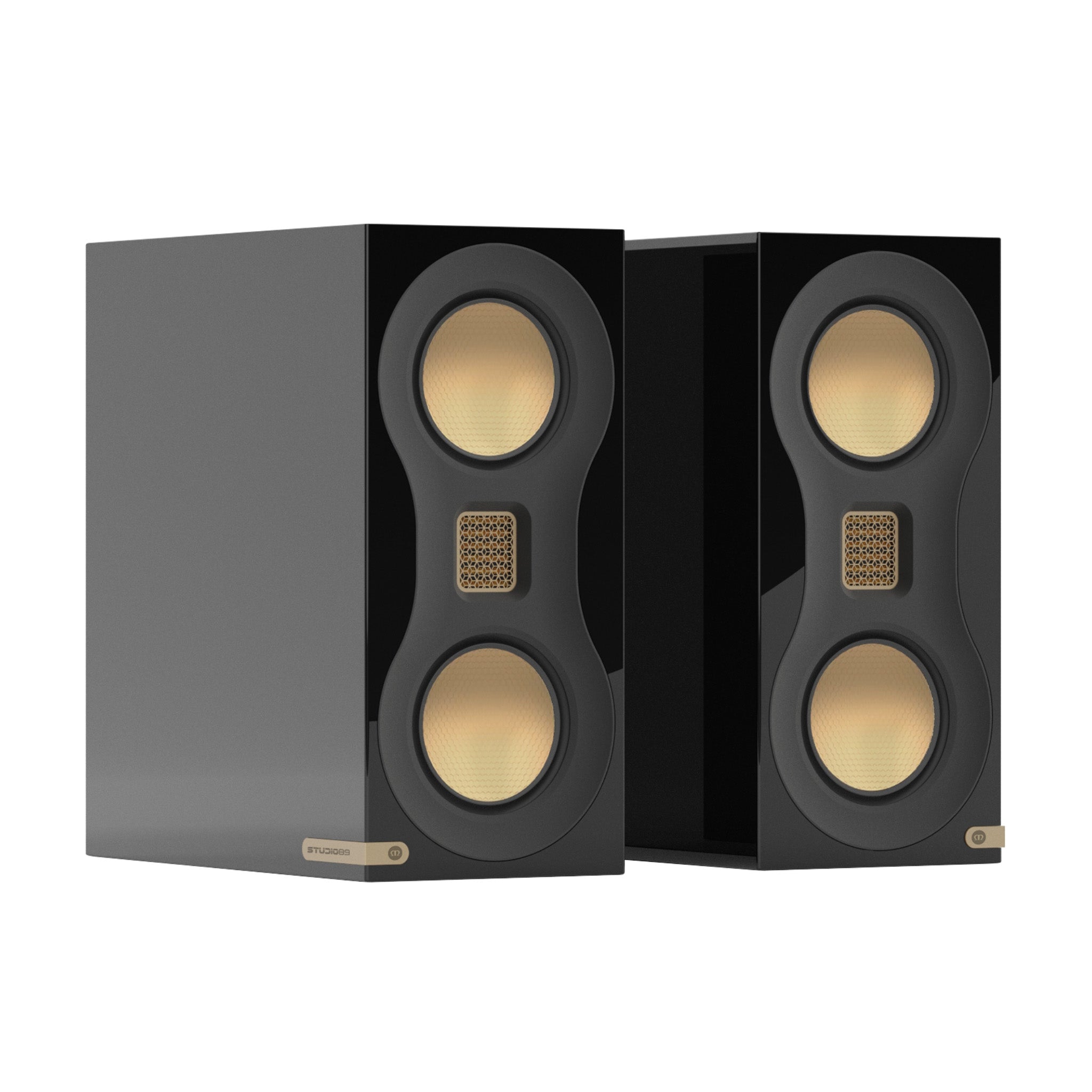 Monitor Audio Studio 89 Bookshelf Speakers (Pair) - High-Fidelity Stereo Sound for Home Theater & Music Listening