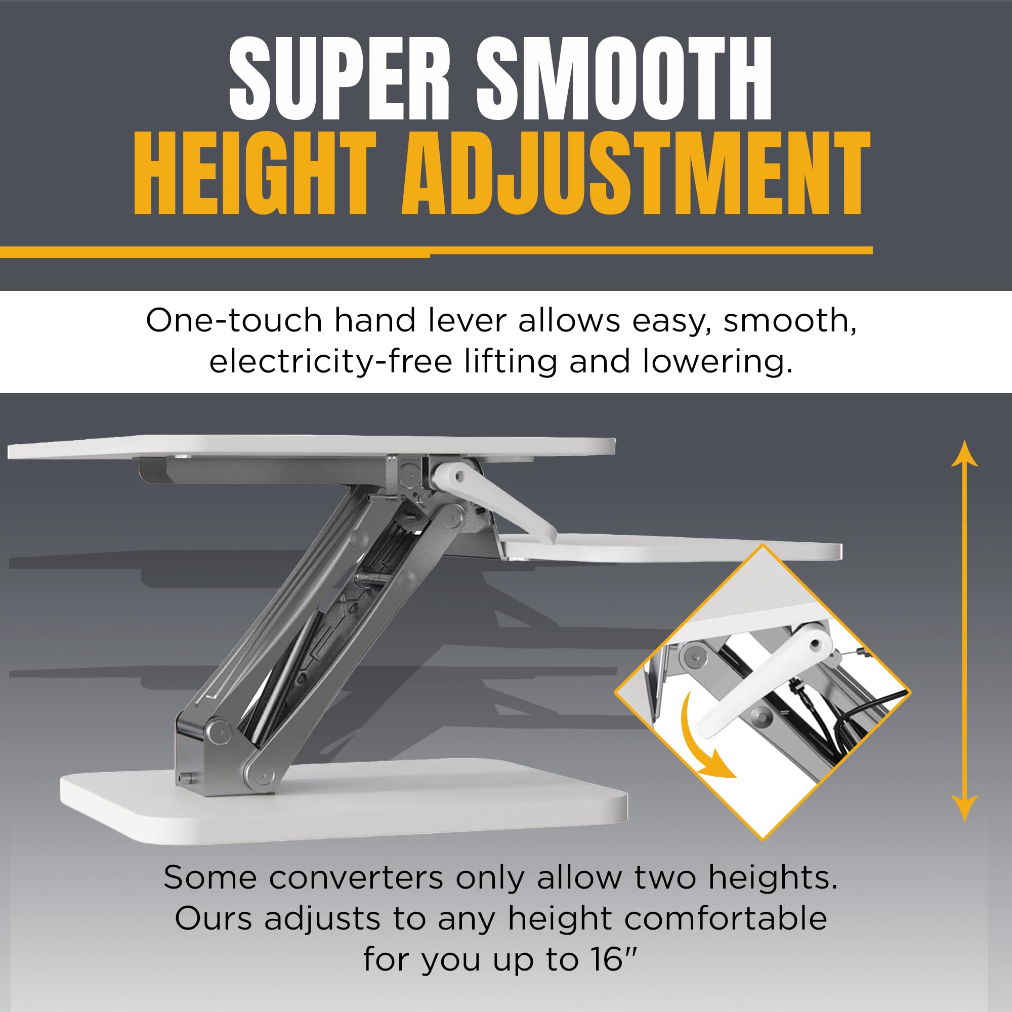 Adjustable Standing Desk Converter - 26