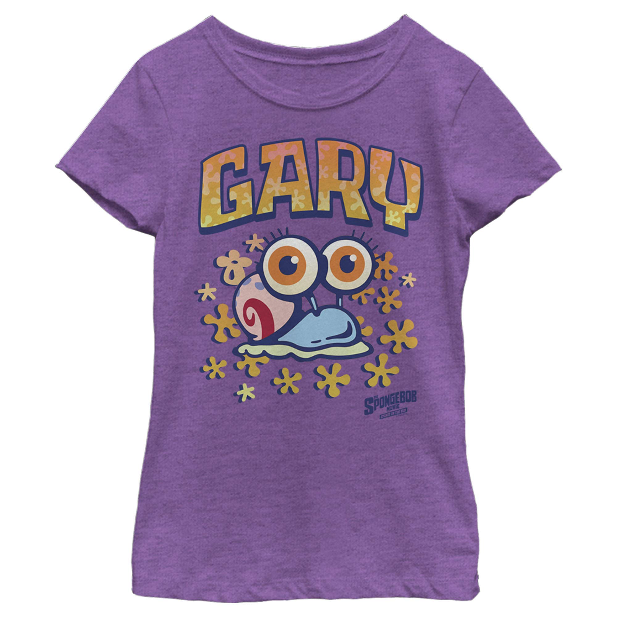 SpongeBob SquarePants Baby Gary Girls Short Sleeve T-Shirt | Soft Cotton Tee for Kids | Fun Cartoon Graphic Top for Playdates, School & Casual Wear