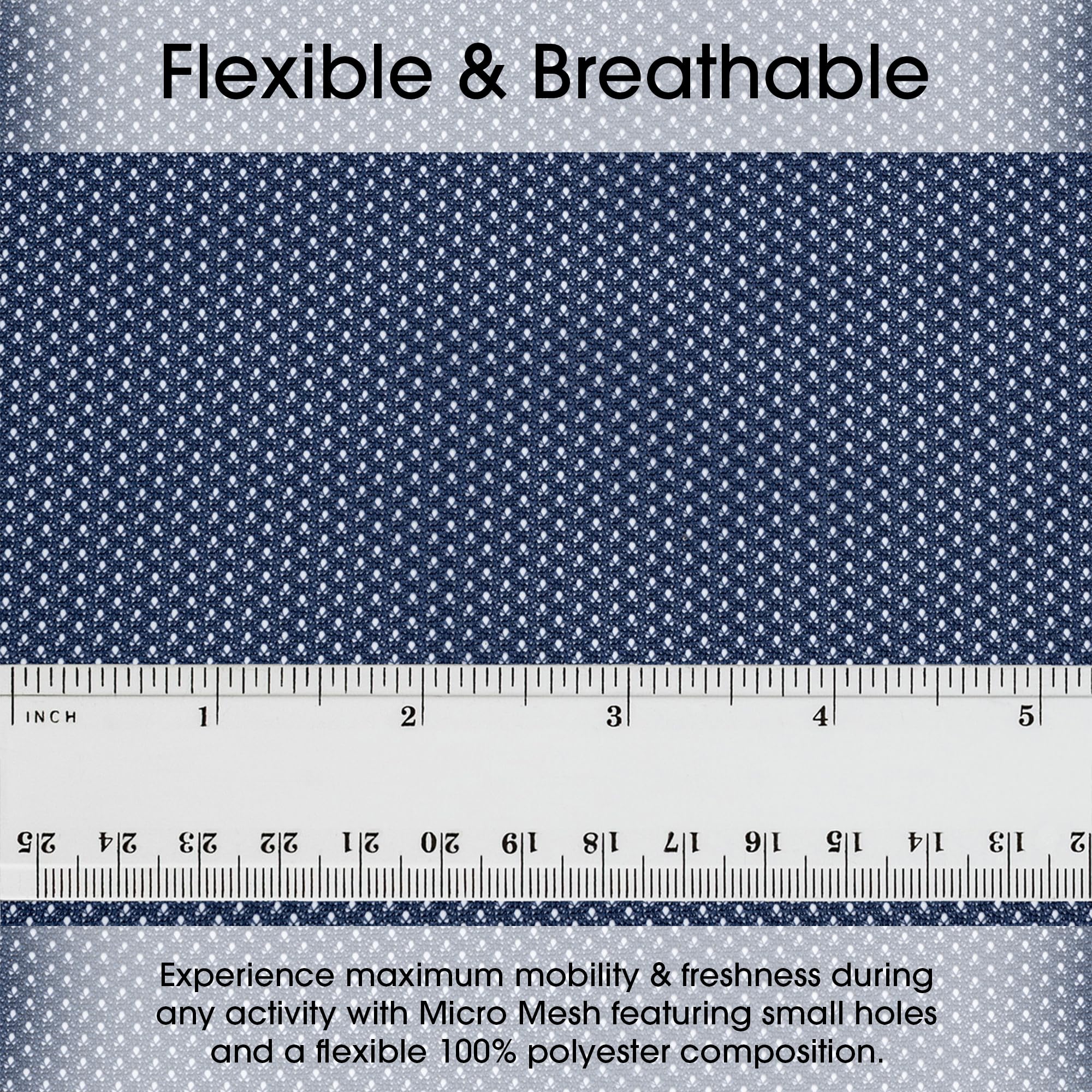 Pico Textiles 4-Yard Bolt Navy Polyester Micro Mesh Jersey Fabric - 60