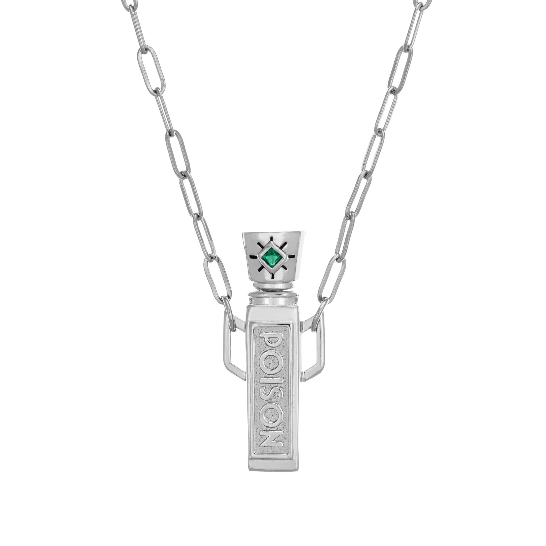 Poison Necklace - Gothic Punk Choker with Adjustable Chain - Perfect for Halloween, Cosplay, and Dark Fashion