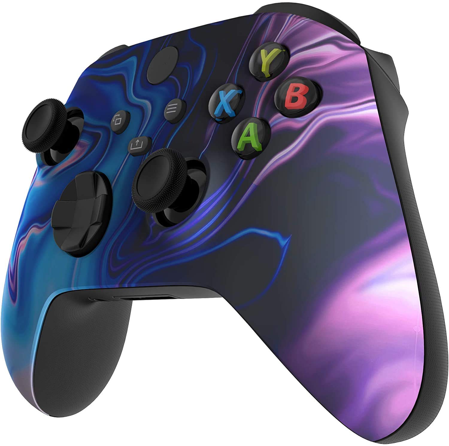 Custom Wireless Xbox Controller for Xbox Series X/S & Xbox One - Soft Touch Grip - Blue & Purple Swirl Design - Perfect for Gaming, Streaming & Competitive Play