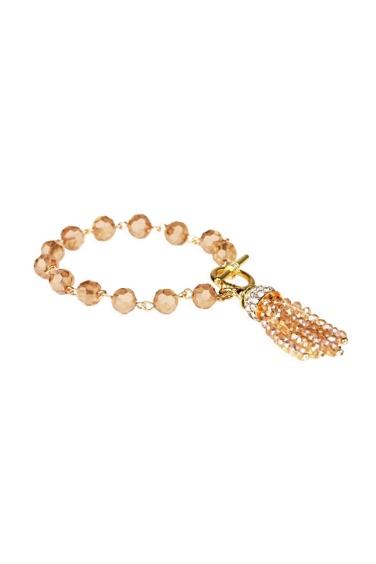 Elegant Crystal Tassel Wedding Bracelet for Brides - Perfect for Bridal Showers, Weddings & Special Occasions
