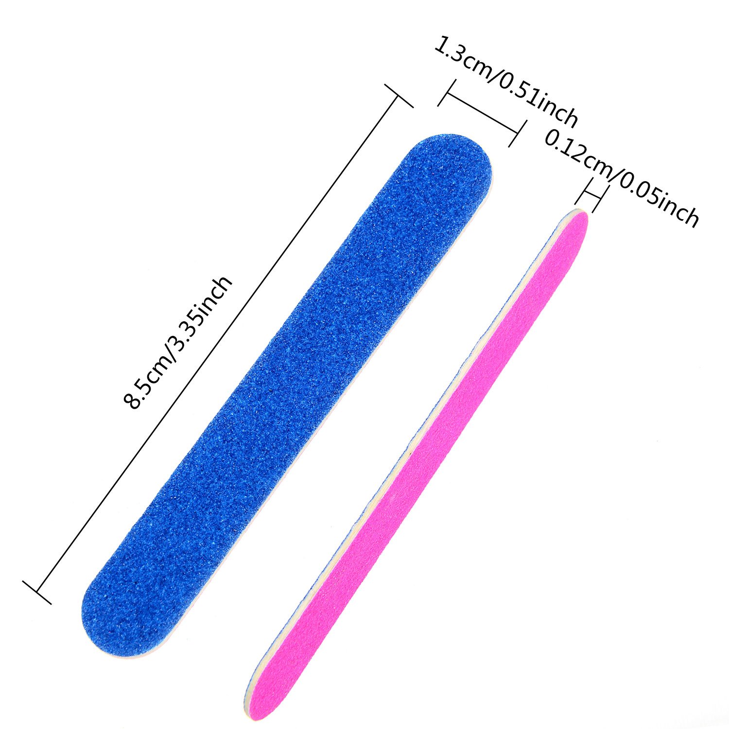 100 Pieces Disposable Emery Boards for Nails - Double Sided Nail Files Manicure Tools (3 Inch) - Perfect for Home, Salon & Travel Nail Care