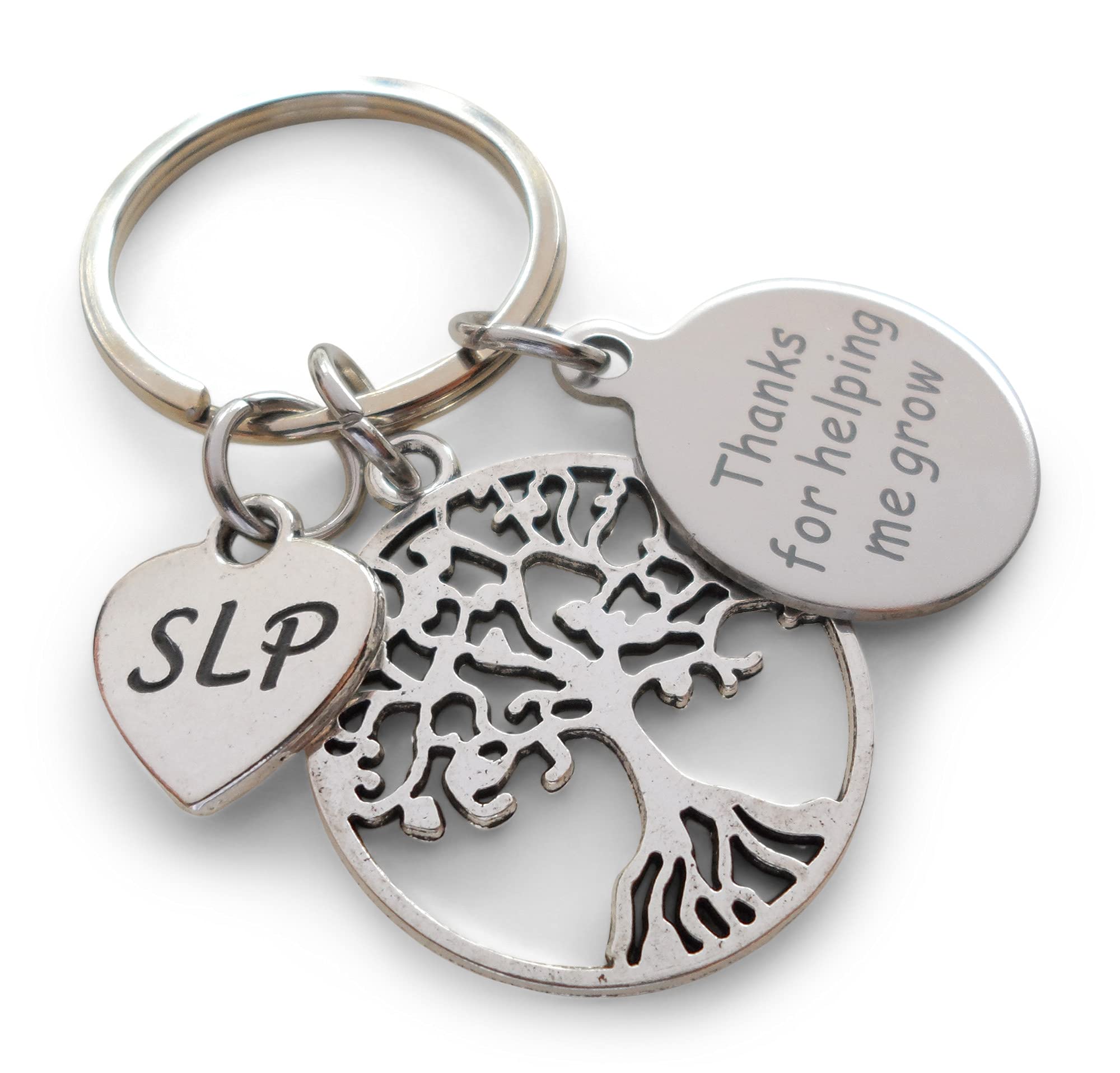 Personalized Teacher Keychain with Engraved Tree & Heart Charm - Thoughtful Teacher Appreciation Gift for Educators, Mentors & School Staff - Perfect for End of Year, Retirement or Thank You Gifts