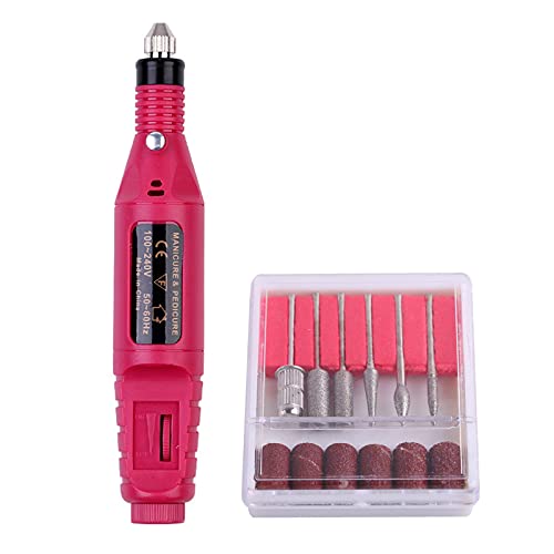 Layhou Professional Electric Nail Drill Kit - 20000 RPM USB Powered Manicure & Pedicure Machine with 6 Drill Bits | Portable Nail Polish Tool for Home Salon, Nail Art, Gel Polish Removal & DIY Nail Care