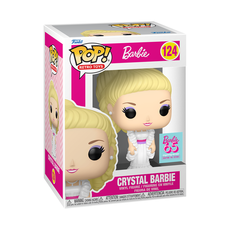 Exclusive Crystal Barbie Funko Pop #124 with Protector Case - Limited Edition Collectible for Display & Gifting