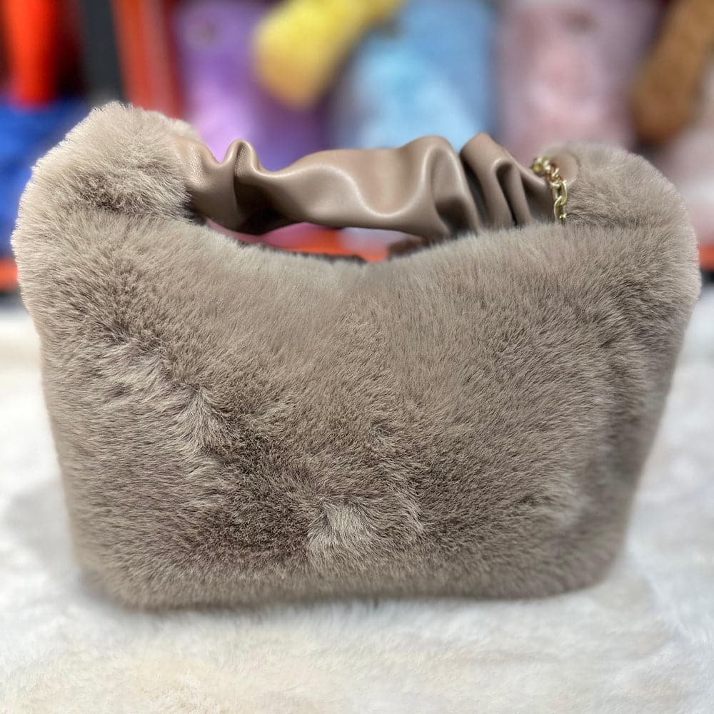AG Collective Stylish Fluffy Women's Handbag - Trendy Soft Faux Fur Shoulder Bag for Women | Perfect for Parties, Date Nights & Everyday Use