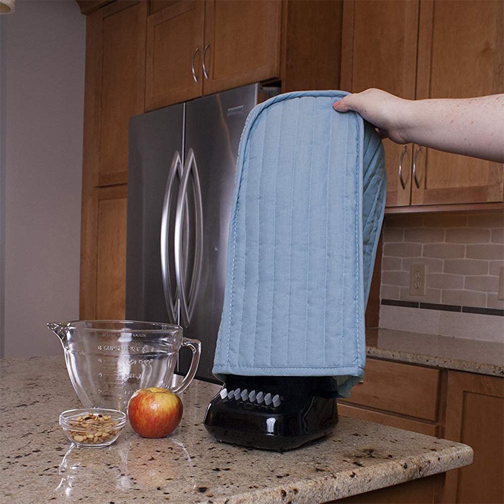 Premium Blender Dust Cover - Stand Mixer & Coffee Maker Appliance Protector - Anti-Fingerprint Polyester Kitchen Blender Cover - Stain Resistant Dustproof Home Kitchen Accessory (Blue) - Perfect for Countertop Organization & Appliance Protection