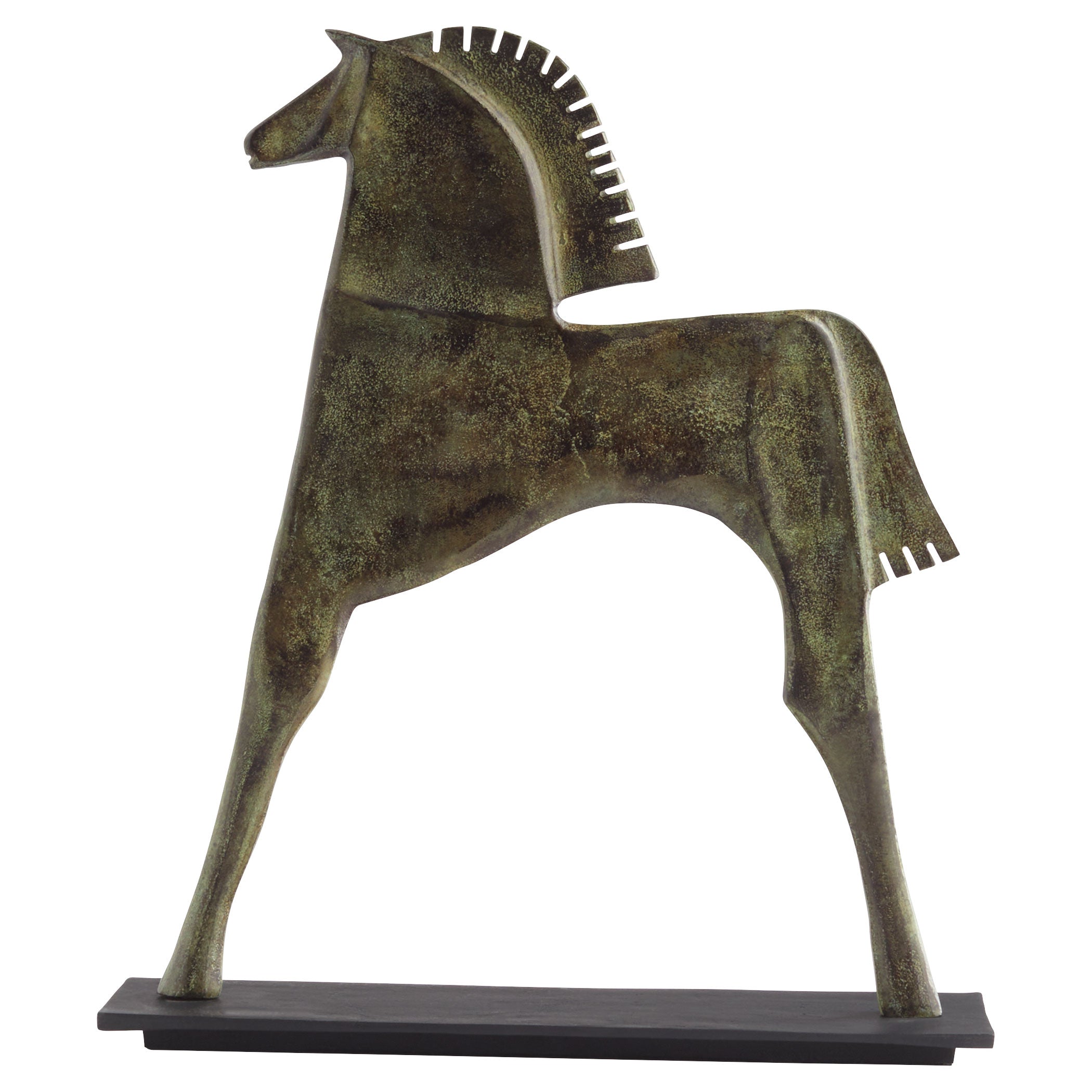Cyan Design 11669 Etruscan Steed Verdigris Small Horse Statue - Vintage Home Decor for Living Room, Office & Garden