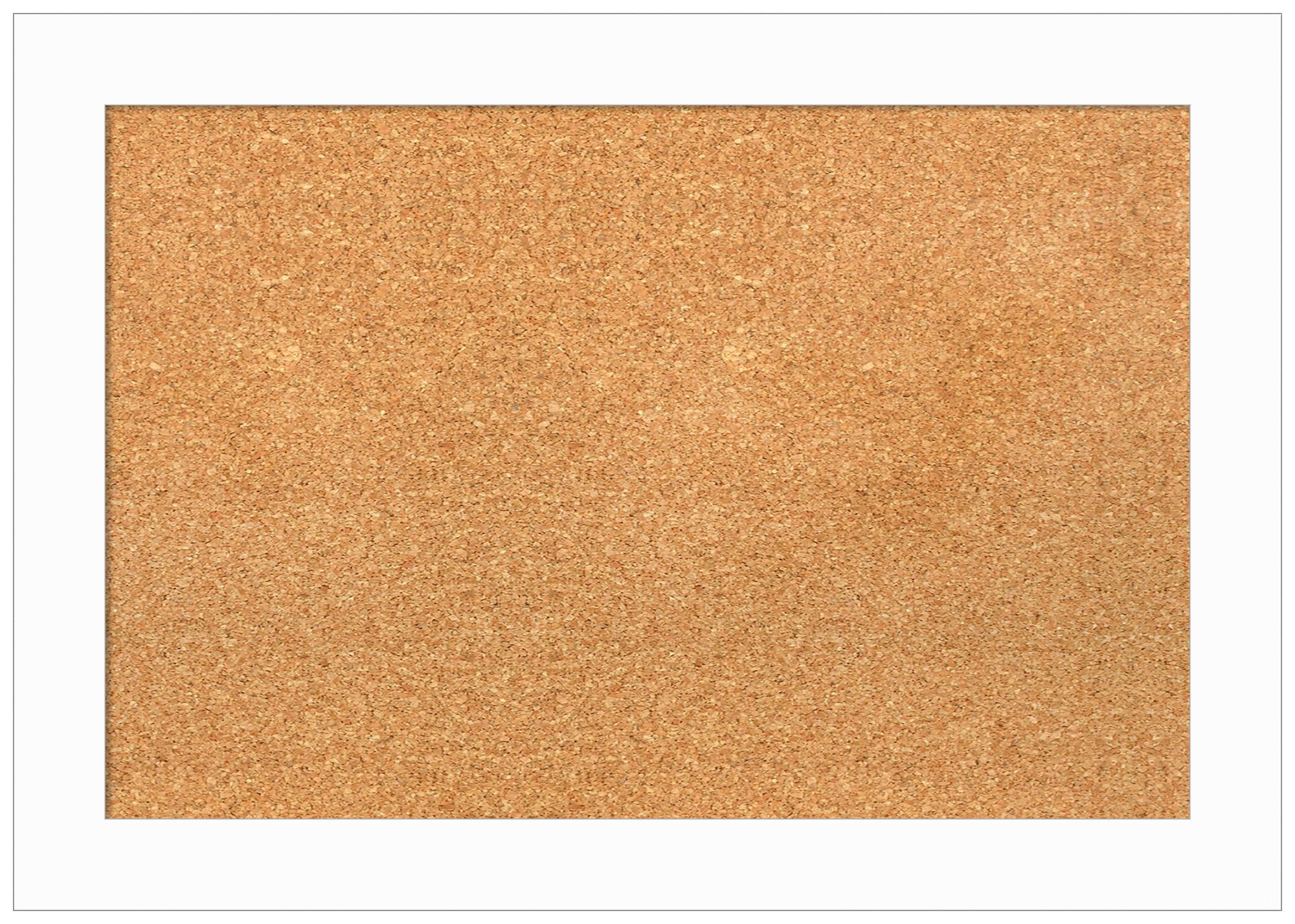 Amanti Art 19x27 Natural Cork Board with White Wood Frame - Vision Board, Office Decor & Home Organization Pinboard | Perfect for Displaying Photos, Notes & Inspirational Quotes in Home, Office or Classroom