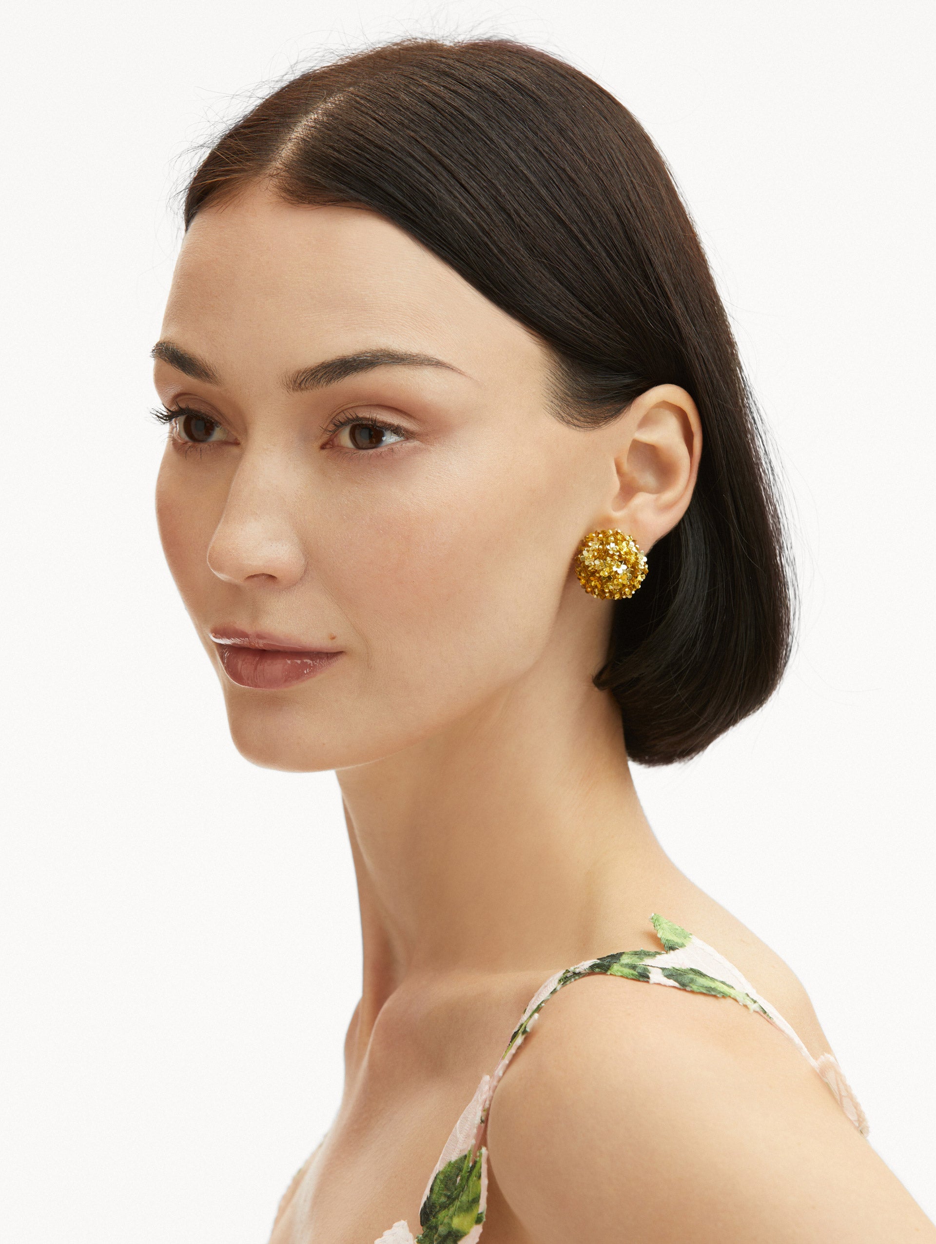 Elegant Flower Pompom Clip-On Earrings for Women - Boho Chic Hair Accessories for Weddings, Parties & Everyday Wear