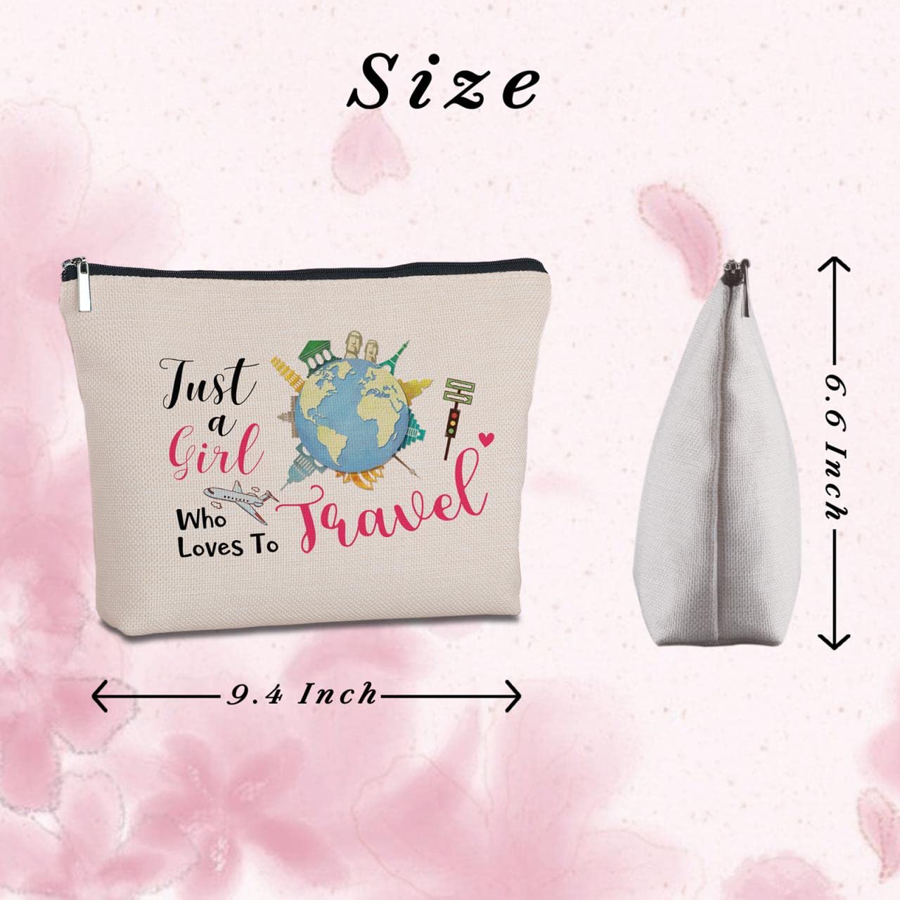 Stylish Travel Makeup Bag - Waterproof Cosmetic Organizer for Women | Perfect Gift for Travel Lovers, Best Friends & Sisters | Great for Airplane Carry-On, Vacation & Daily Use