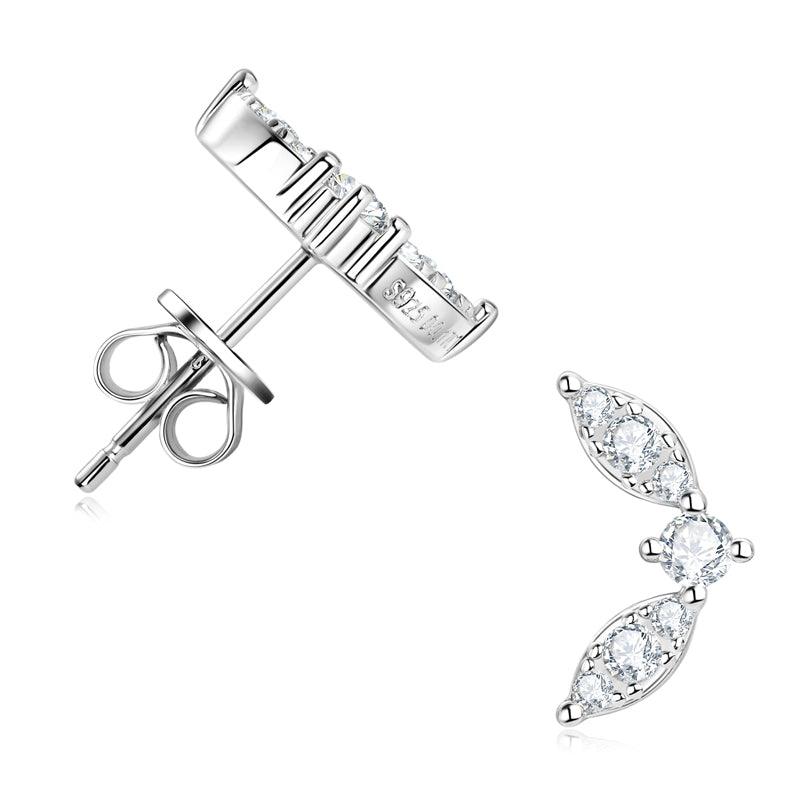 Elegant Butterfly Moissanite Stud Earrings for Women - Hypoallergenic 925 Sterling Silver - Perfect for Weddings, Anniversaries & Special Occasions