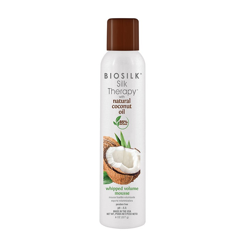 CHI BioSilk Silk Therapy Coconut Whipped Mousse 8oz (227g) - Hair Styling & Volumizing for Smooth, Shiny Hair - Perfect for Daily Use & Special Occasions