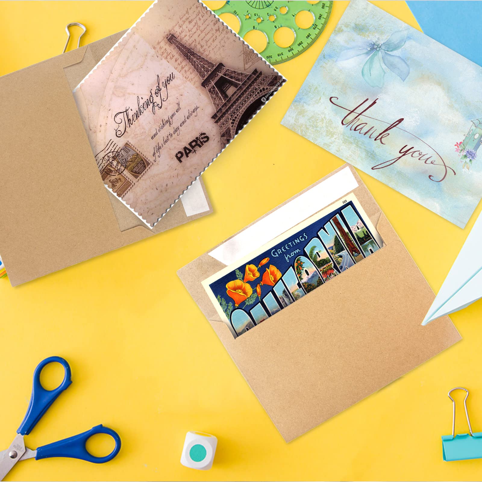 50 Pack A7 Kraft Envelopes (5x7 Inches) - Eco-Friendly Brown Paper Envelopes for Wedding Invitations, Baby Showers, Birthday Parties & Personalized Gift Cards - Perfect for Handmade Cards, Business Mailings & Special Occasions