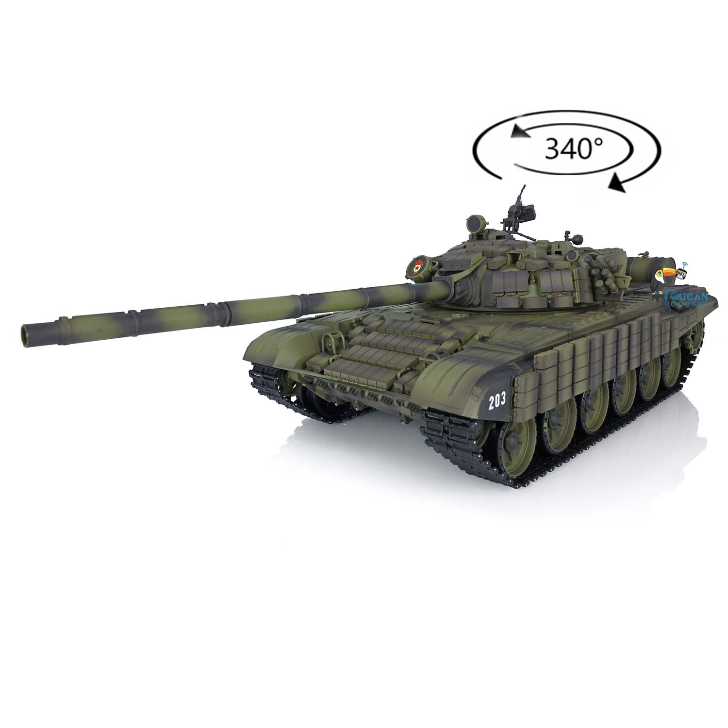 Heng Long T72 1/16 Scale RC Battle Tank - 7.0 Mainboard, Ready-to-Run BB IR Tank Model with Battery | US Stock | Perfect for Military Enthusiasts & RC Hobbyists | Outdoor Play & Collectible Display