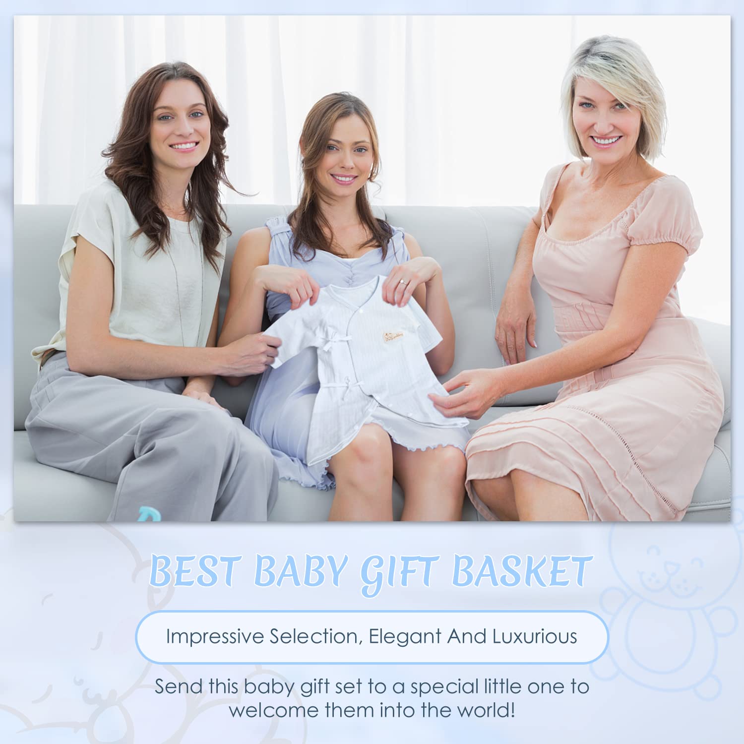 iAOVUEBY Premium Baby Shower Gift Set - Newborn Essentials & Keepsake Box - Perfect for Baby Showers, Christenings & 1st Birthday Gifts