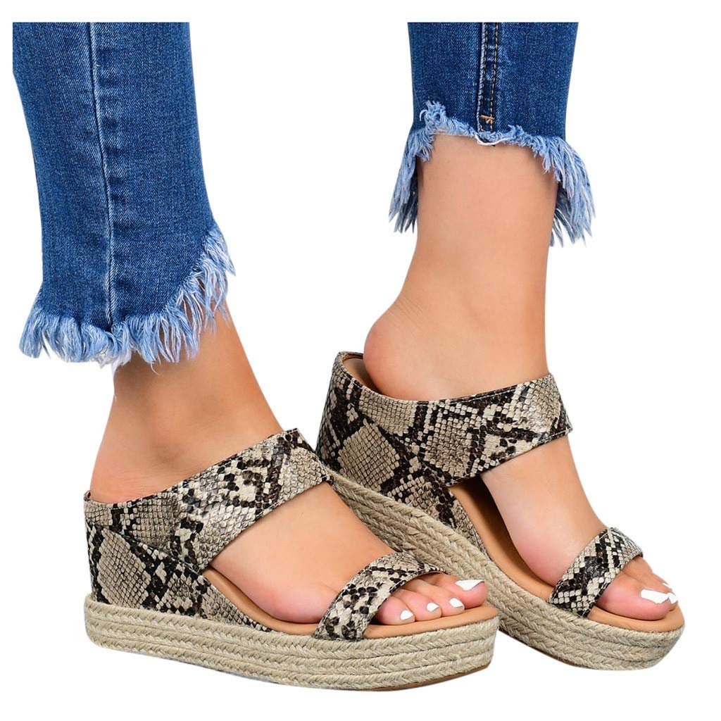 Aniywn Women's Wedge Platform Espadrille Ballet Flats - Comfortable Wedge Sandals for Outdoor Hiking & Walking - Perfect for Casual Wear, Summer Outfits, and Beach Vacations