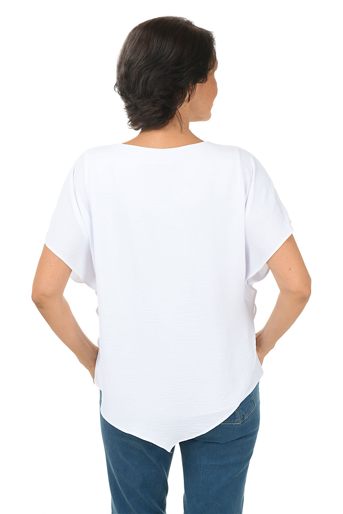 Layered Handkerchief Hem Blouse for Women - Flowy Boho Chic Top with Ruffled Sleeves - Perfect for Casual Outings, Date Nights & Summer Vacations