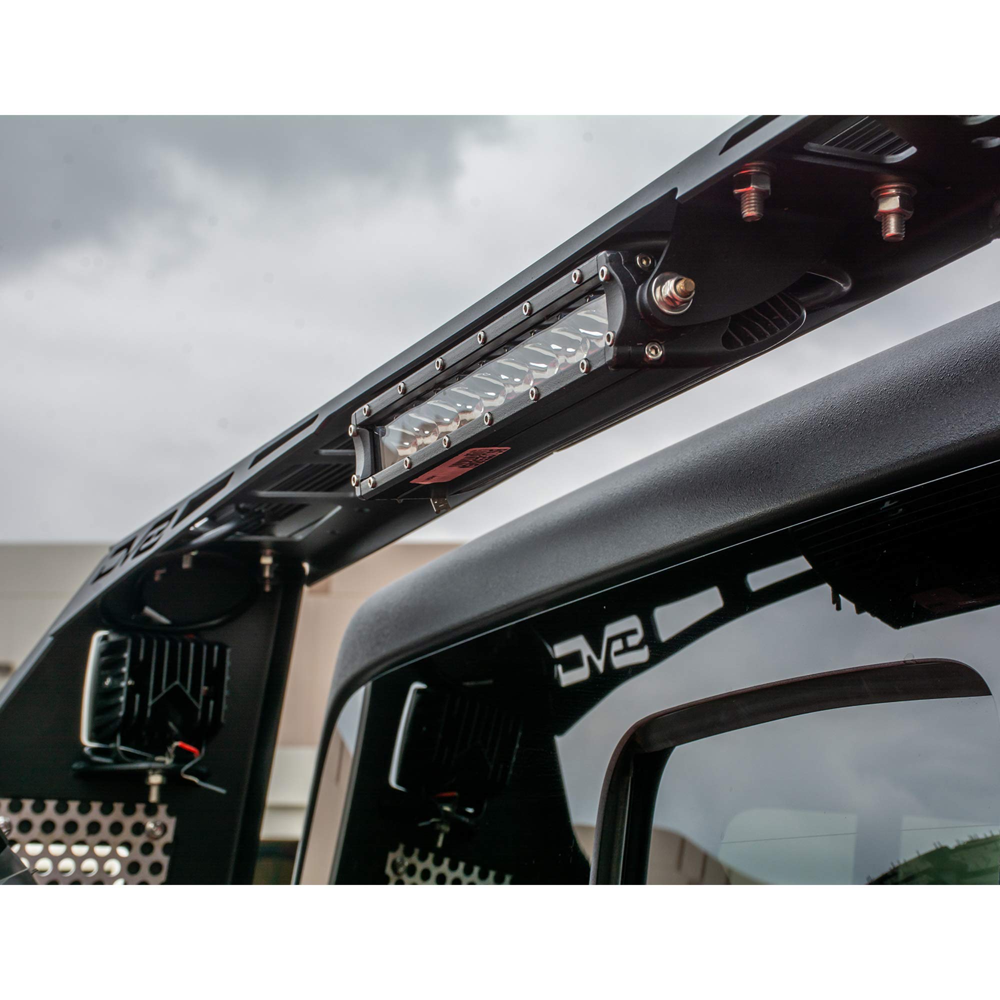 2020-2025 Jeep Gladiator JT Chase Rack with Mounts for 3-Inch LED Cube Lights, 50-Inch & 10-Inch Single Row LED Light Bars | Off-Road Adventure & Truck Accessories