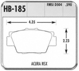 HB185F.590 HPS Performance Street Brake Pads - High Performance Ceramic Brake Pads for Cars & Trucks | Smooth Stopping Power, Low Noise & Dust | Perfect for Daily Driving, Commuting & City Traffic