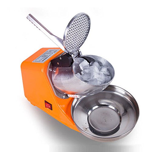 TOPCHANCES 300W Electric Ice Crusher & Shaver Machine - 143lbs/Hour Snow Cone Maker for Home & Commercial Use - Perfect for Cocktails, Smoothies, and Summer Treats (220V)