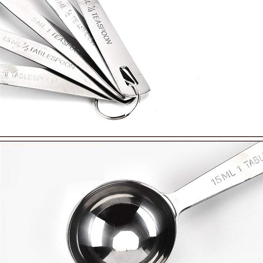 Premium 5-Piece Stainless Steel Measuring Spoon Set with Clear Markings - Perfect for Baking, Cooking, and Meal Prep | Accurate Kitchen Measuring Tools for Dry & Liquid Ingredients