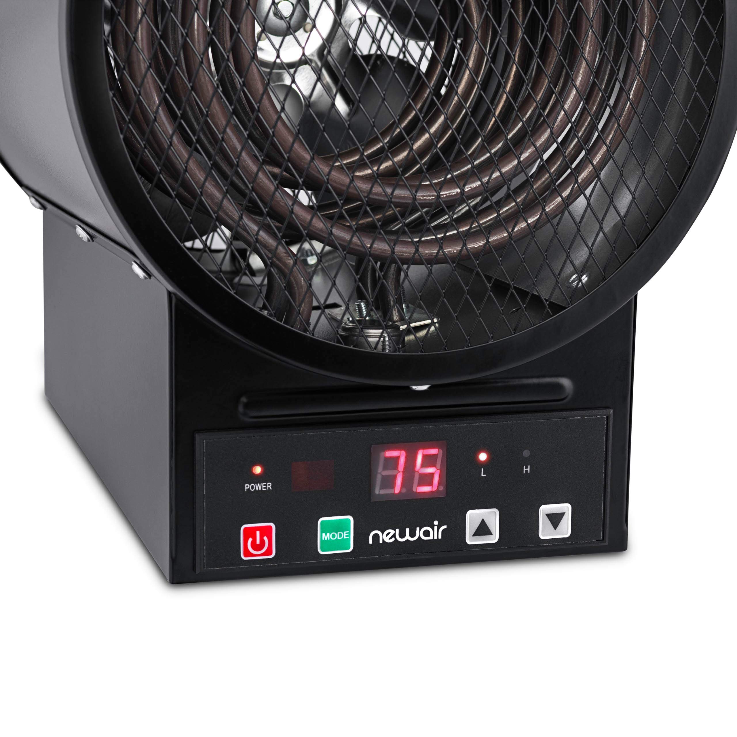 NewAir 240V 2-in-1 Freestanding or Wall/Ceiling Mount Electric Garage Heater - 500 Sq.Ft Coverage with Remote Control - Ideal for Garages, Workshops, Basements & Outdoor Spaces