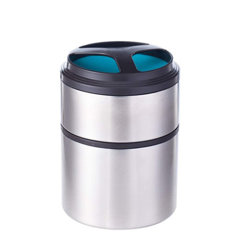 UXZDX CUJUX 2-Layer Stainless Steel Insulated Lunch Box - Leakproof Thermal Food Container for Kids & Adults - Perfect for School, Office, Picnics & Travel