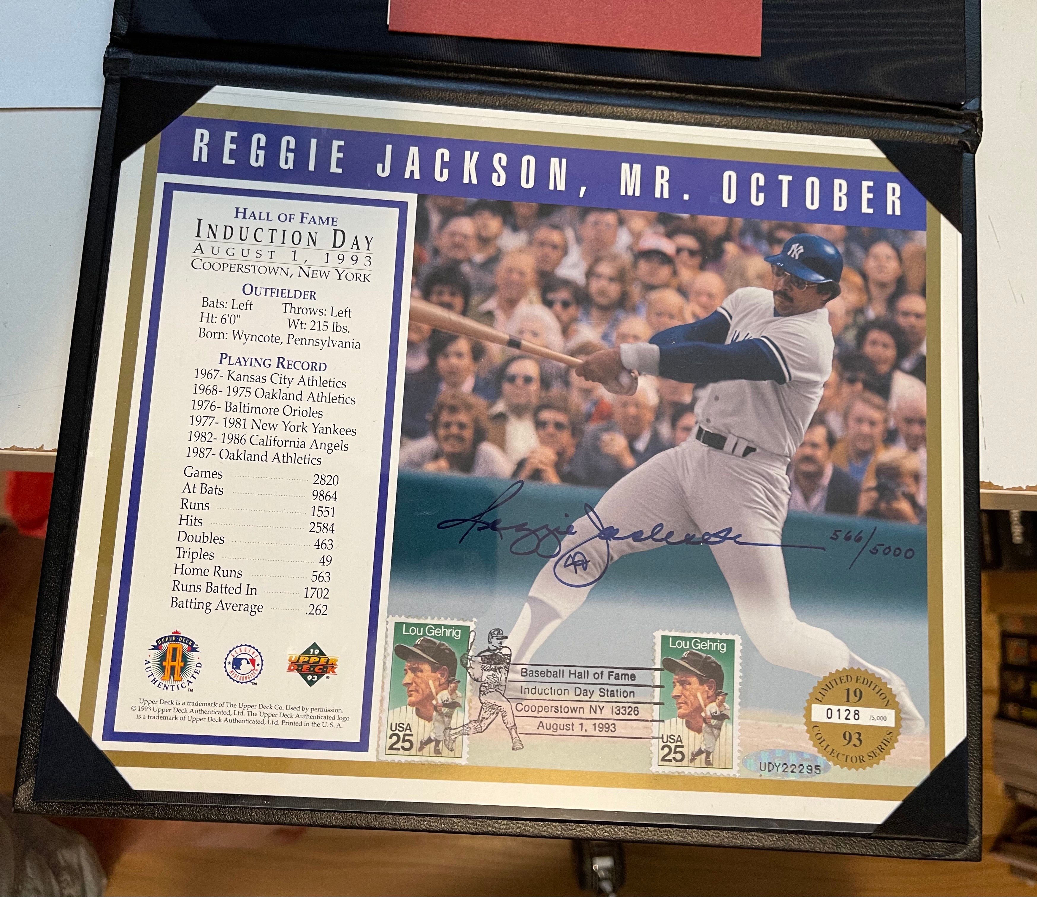 Authentic Reggie Jackson Signed 1993 Photo - Upper Deck UDA Certified Memorabilia | Perfect for Baseball Collectors & Sports Memorabilia Displays