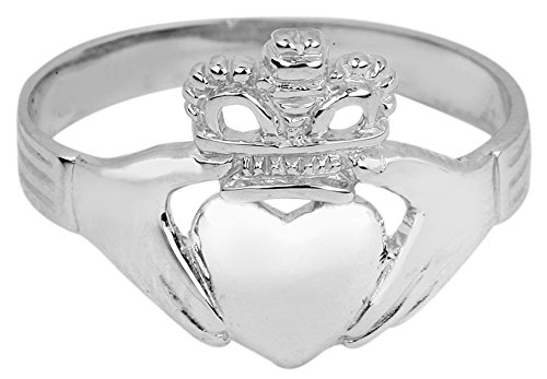 14k White Gold Claddagh Rings for Women - Classic Irish Wedding & Promise Rings - Perfect for Engagements, Anniversaries, and Special Occasions
