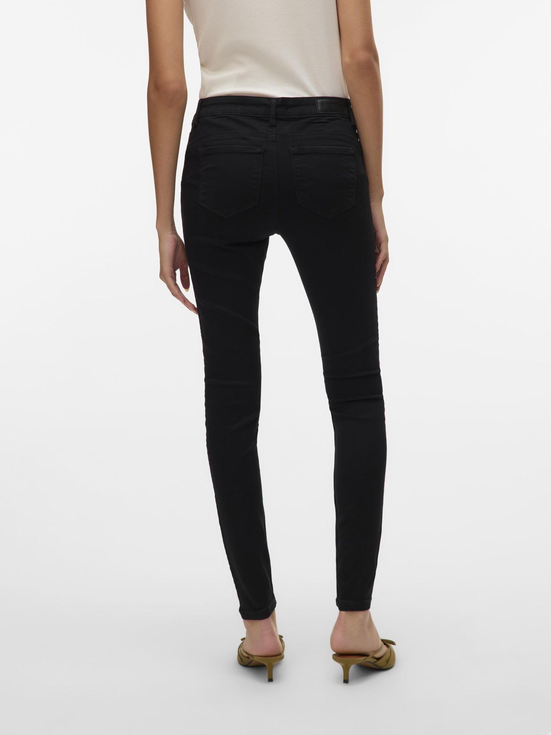 Vero Moda Seven NW Shape Up Jeans - High Waist Slimming Denim Pants for Women, Size L32 | Perfect for Casual Wear, Office & Night Out